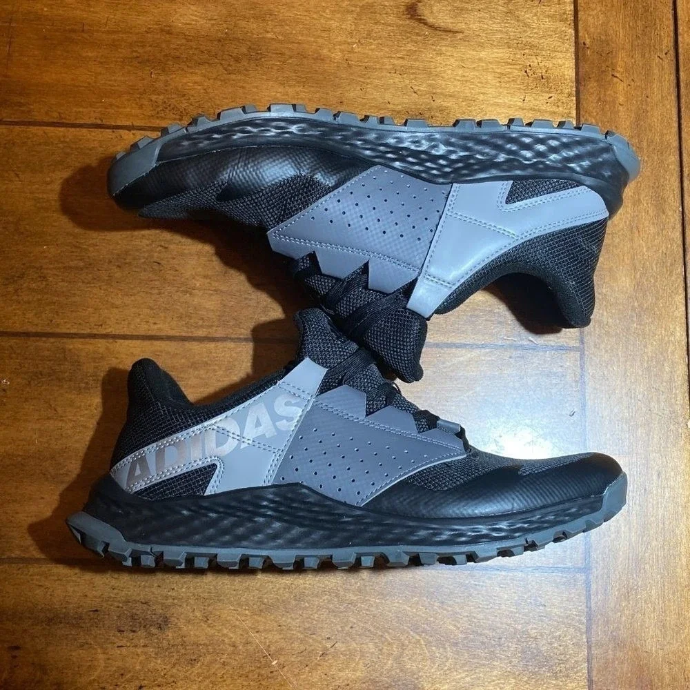 Adidas Vigor Bounce K Running Shoes Black Gray Men's 7.0